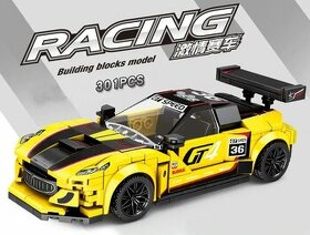 Lego stavebnica pretekarske auto (zlte 301ks)
