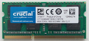8GB DDR3L 1600Mhz SODIM