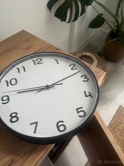 Ikea Pluttis-Nástenné hodiny, čierna, 28 cm