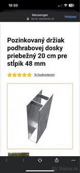 Držiaky podhrabových dosiek (plot)