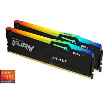 Kingston FURY Beast Black RGB DDR5 64GB 6000MT/s CL36 DIMM (