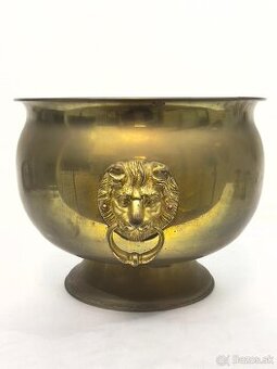 Mosadzny/ medeny kvetináč starožitný