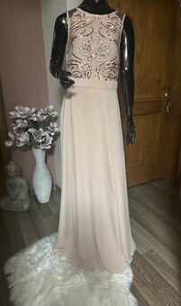 Nádherné ružové maxi spoločenské šaty Orsay Premium