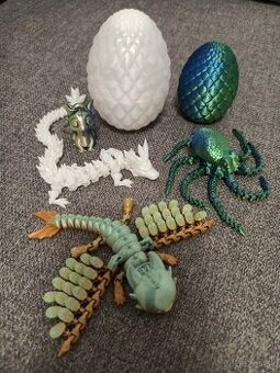 3D hračky-draci