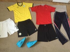 Futbalové dresy (veľkosť 150-165) + halovky č.38