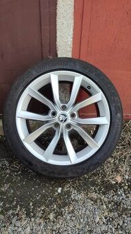 Hlinikové disky Škoda 5x112r18,pneu 235/45r18