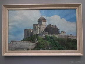 Predám pod sklom zarámovanú reprodukciu trenčianskeho hradu