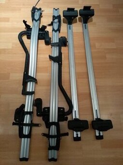 Strešný nosič THULE 753 + 2x strešný nosič na bicykel THULE