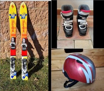 detske lyže Blizzard 90cm lyziarky Dalbello Mondo 19 prilba