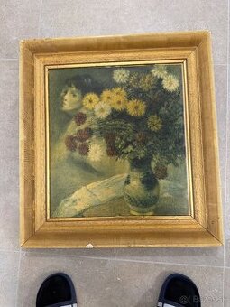 Obraz – Kytica a žena (podľa Jana Mudrocha), veľký formát,