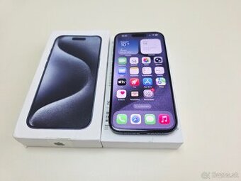 Apple iphone 15 PRO 256GB BLUE TITANIUM,BATERKA 100%