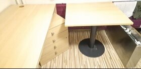 Pracovný stôl plus stolík, rohový, pre PC
