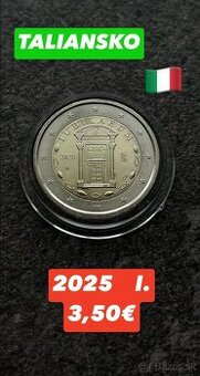 Pamätné dvojeurové mince Taliansko 2025 - NOVINKA - Jubilejn