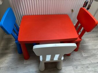 Detský stolík a stoličky Ikea Mammut
