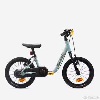 Detský bicykel s odrážadlom 2v1, 14-palcový zelený