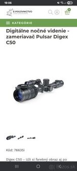 Nocne videnie pulsar digex c50