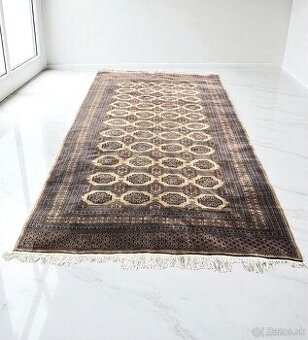 Luxusný ručne viazaný koberec s hodvábom, top stav, 280x190