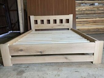 Masívna dubová posteľ 160 × 200 cm