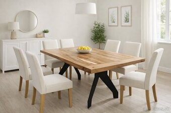 Masívny jedálenský stôl