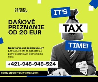 Daňové priznanie už od 20 EUR