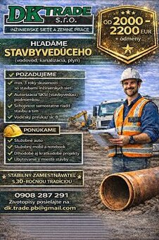 STAVBYVEDÚCI - INŽINIERSKE SIETE (vodovod,kanalizácia,plyn)