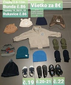 Detské oblečenie bunda,čiapky,topanky,rukavice