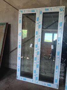 Nové terasové plastové dvojkrídlové dvere 
123x207
200€