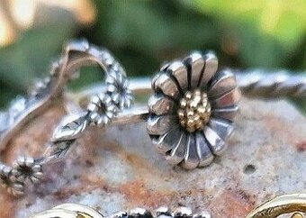 Trollbeads Sedmokráska v 54+ strieborný prstienok v54