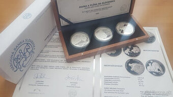 Fauna a flóra - súbor strieborných pamätných mincí 3,33 €