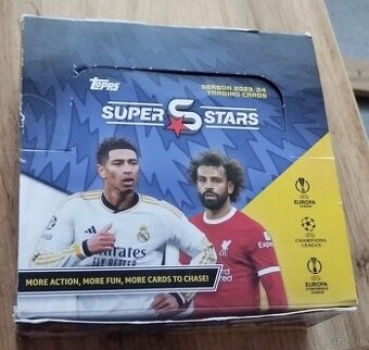 FOTBALOVÉ KARTY NOVÉ BOXY TOPPS SUPER STARS 23/24