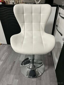 Barové stoličky biele 2ks