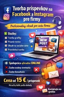 📱 Tvorba príspevkov na Facebook a Instagram pre firmy