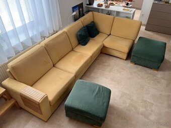 Sedacia súprava, gauč v tvare L značky Fines