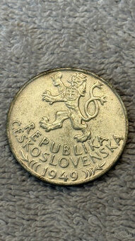 Stříbrná mince ČSR 100 Kčs 1949 Horníci (Ag 500, 14g)