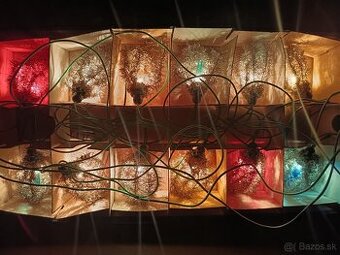 Retro vianočné svetielka, ozdoby