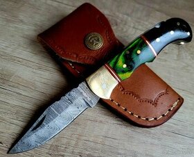 nový kapesní Damaškový nôž handmade + pouzdro A+