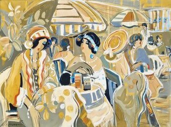 ISAAC MAIMON - Meeting (UNIKAT- akrylová/olejomaľba)+ certif