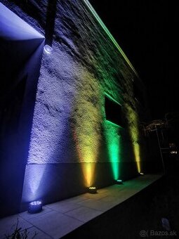 4ks Batériové akku led pary RGBW,diaľkové ov. +Taška