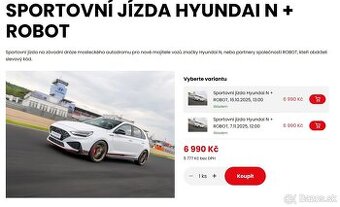 Autodrom MOST- Sportovní jízda Hyundai N + ROBOT