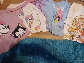 Dievčenské trička s dlh. rukávom zn. veľ.122/128