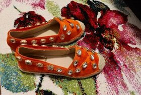 Dámske oranžové letné topánky - 1