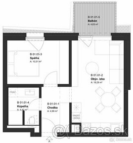 (BD2_01.01) 2-izbový apartmán v projekte KRÁSNE V KRÁSNE