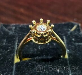Dámsky zlatý prsteň z briliantom