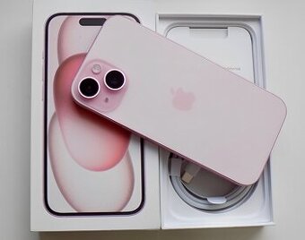 iPhone 15 Pink BATERIE 100% TOP