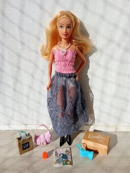 Bábika módna diva blondínka s copom a doplnkami