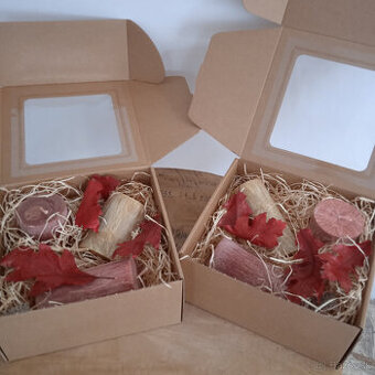 Ručne robené sviečky z palmového vosku - vianočné balíčky - 1