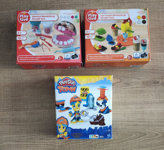 Sady na plastelínu Play-Doh a Playtive - cena za všetky