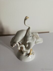 Porcelánová soška volavky - Royal Dux