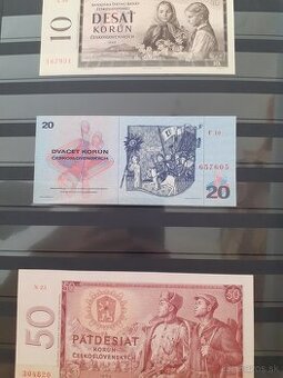 Bankovky ČSSR v stave UNC
