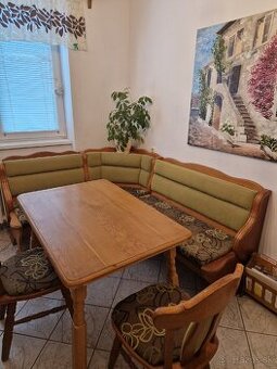 Rohová lavica, jedálenský set